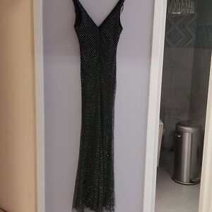 Rhinestone Black Dress Bessie & Adams